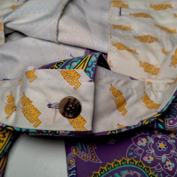 Loudmouth Golf Pants Men 40x32 Purple Pazeltine Paisley Floral Golfing Colorful - Picture 12 of 16